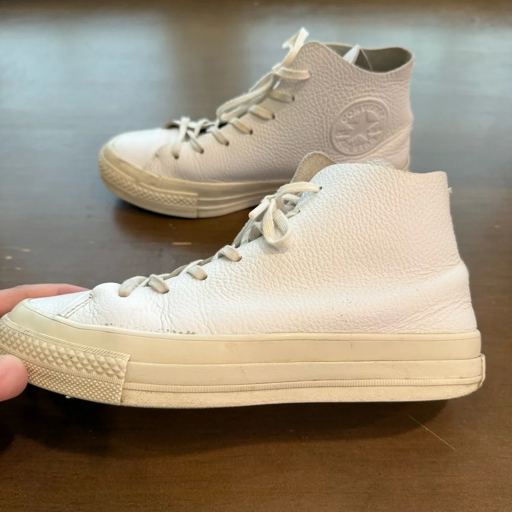 Converse Prime High Top Leather Sneaker White Womens 7 , Men’s 5